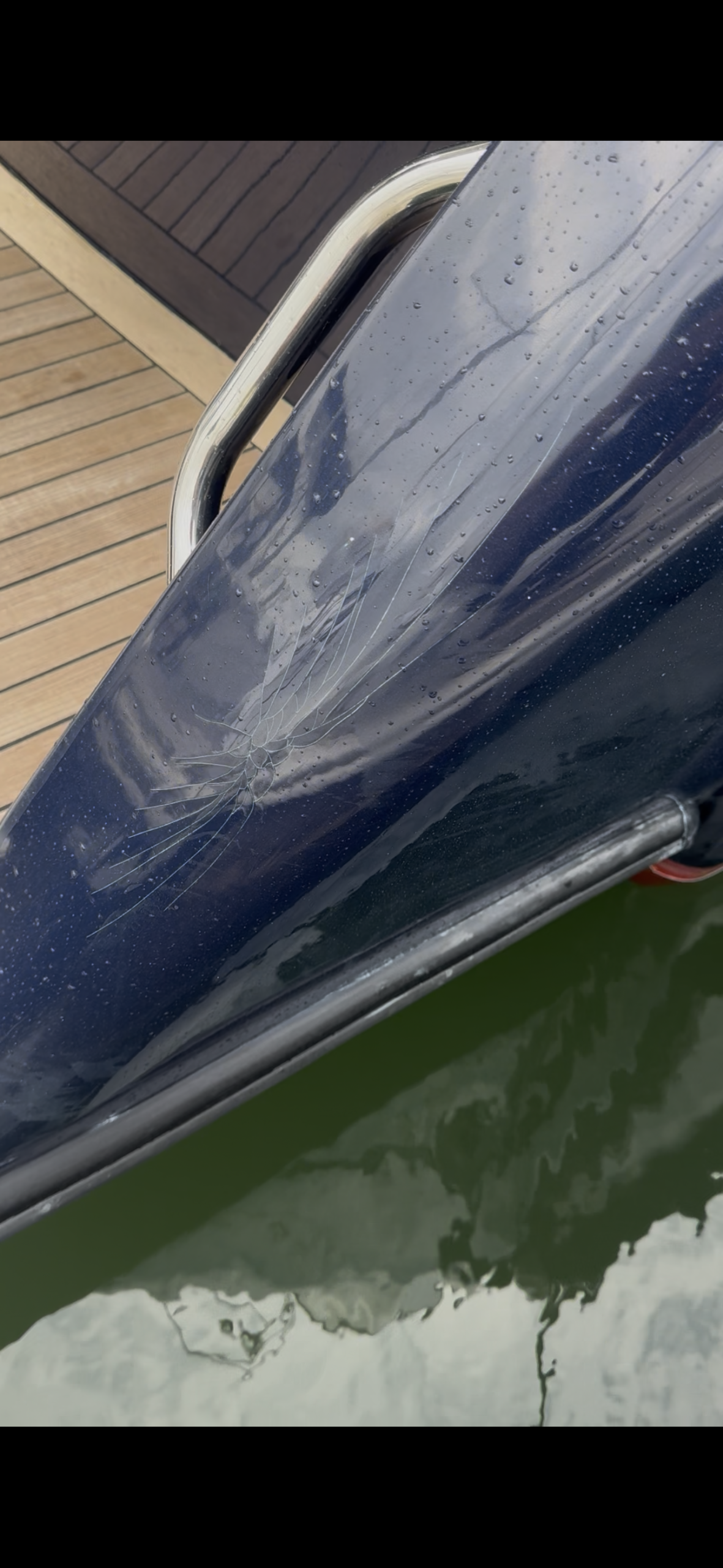 Star crazing repair — before repair