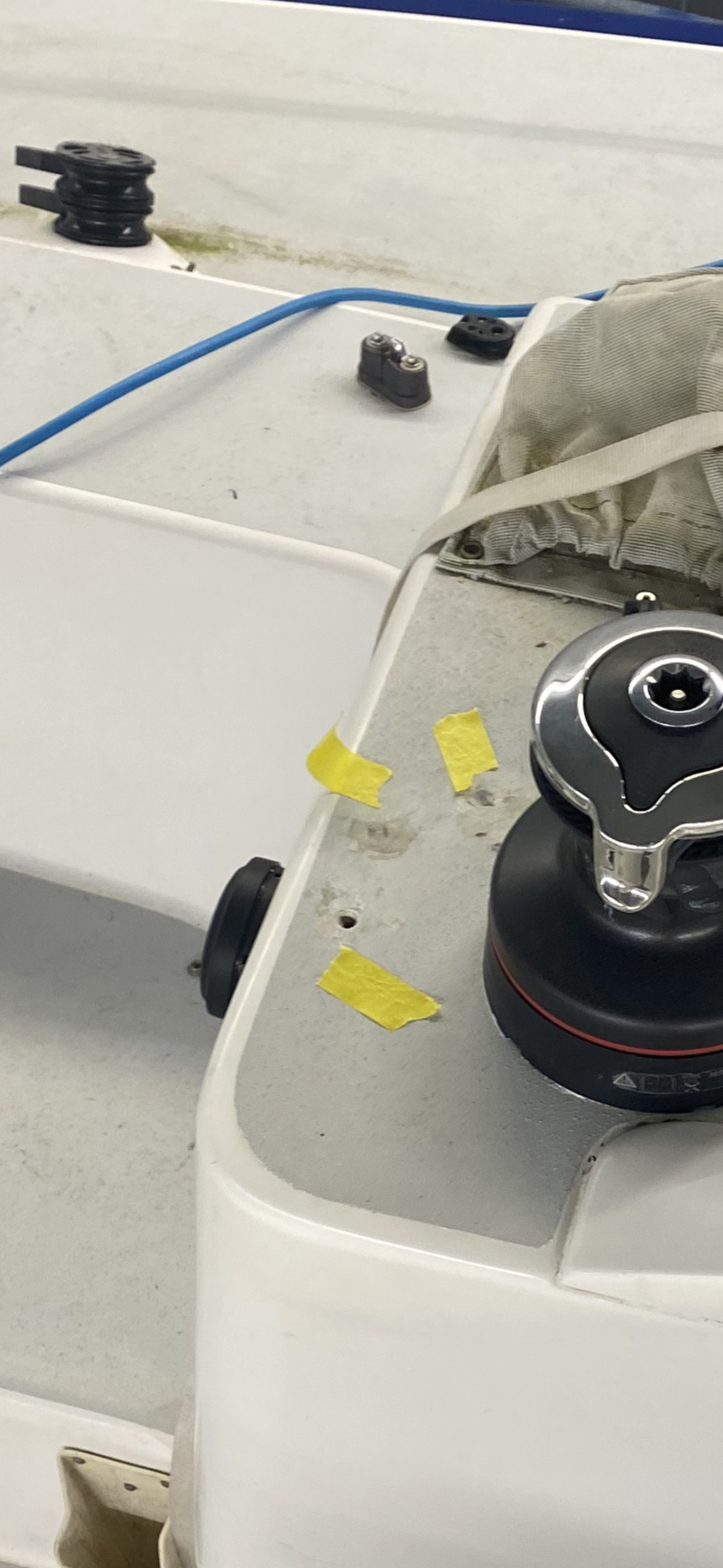Screw hole fix — before repair