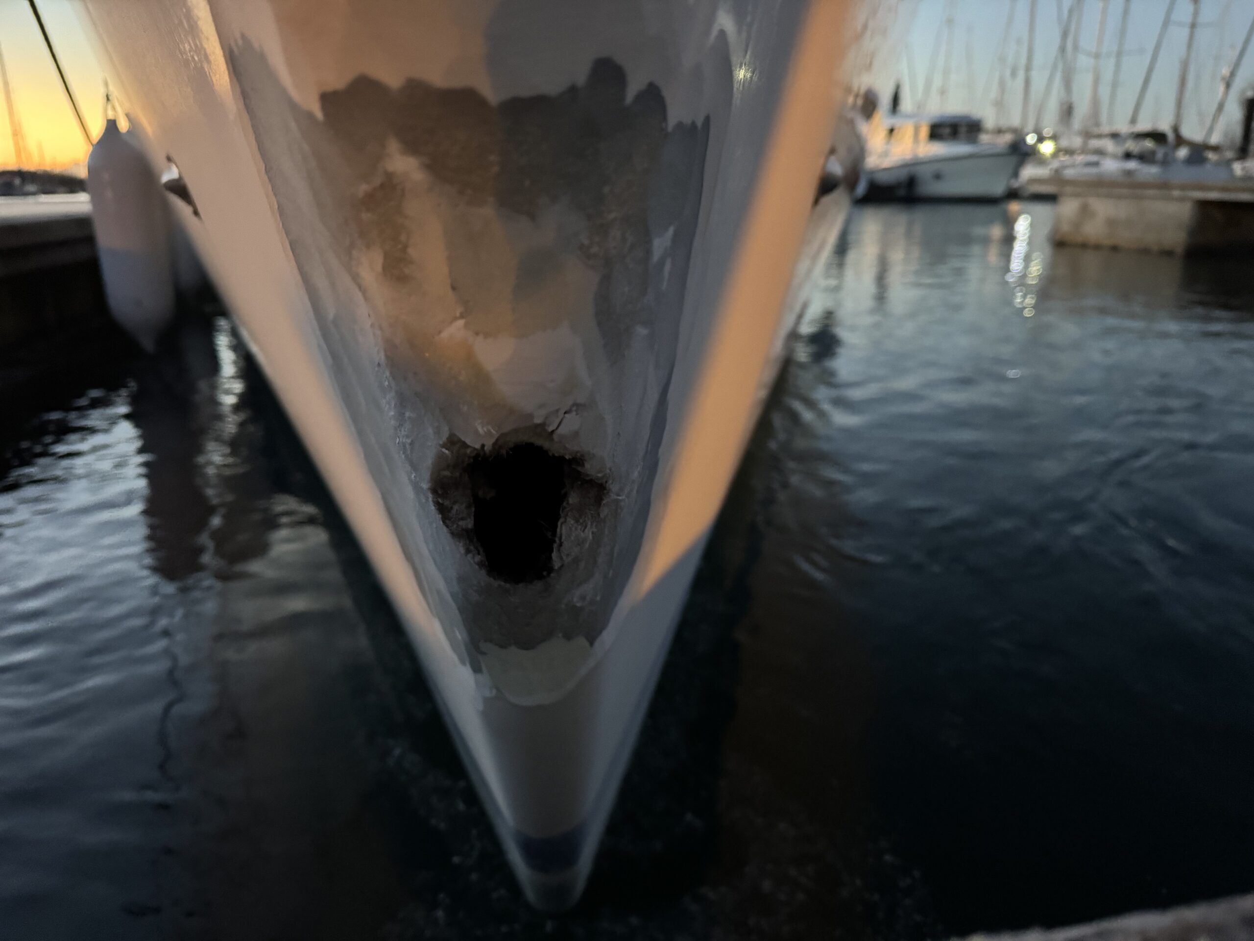 Impact repair — before repair