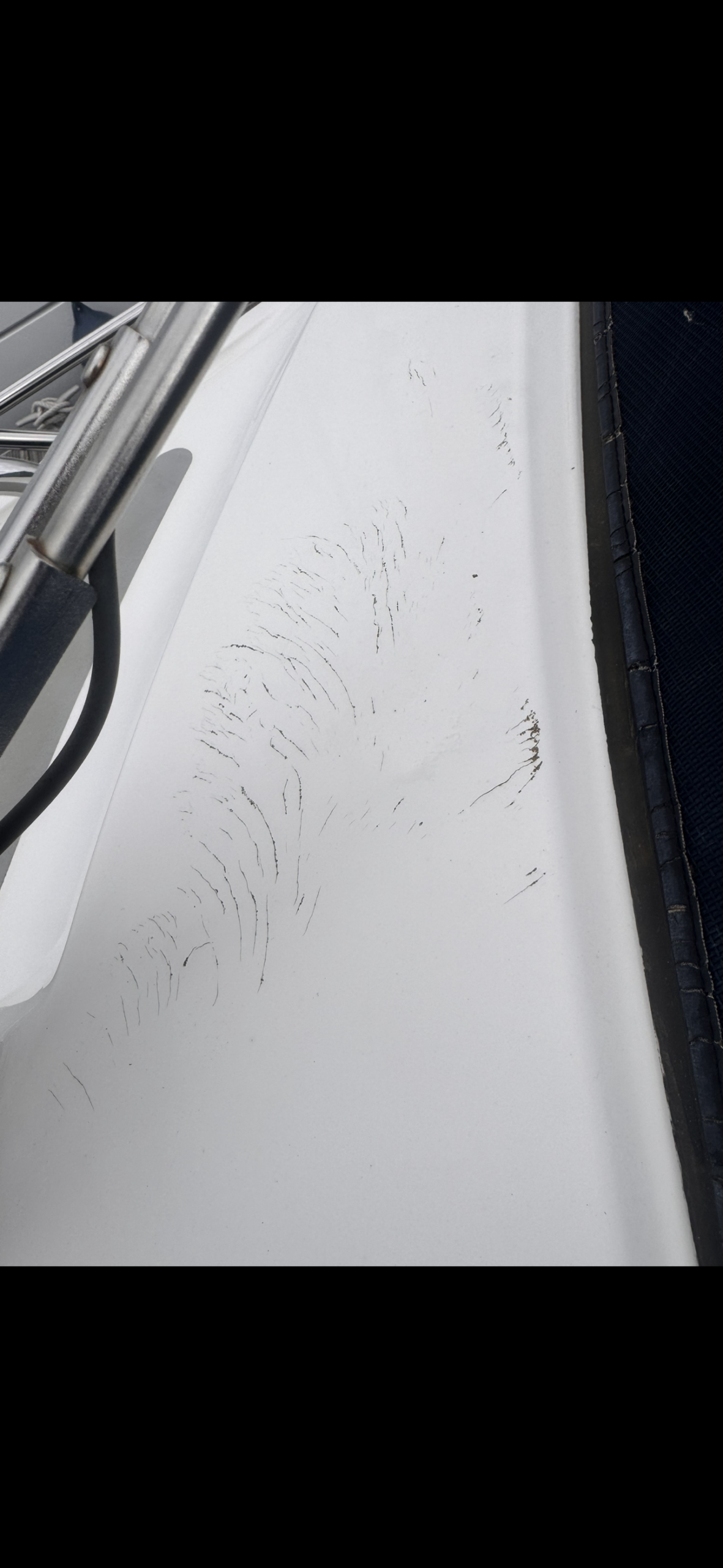 Gelcoat repair — before repair